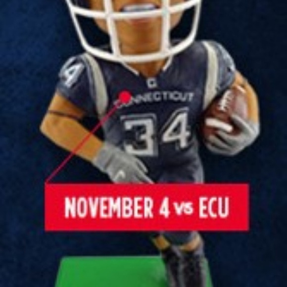 UCONN Huskies Football Bobblehead Donald Brown - Picture 2 of 8